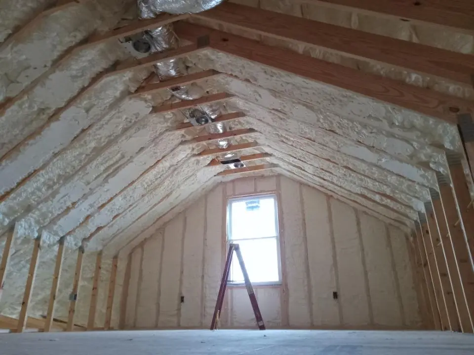 Spray foam roofing application for Crawl Space Insulation project in Union Beach